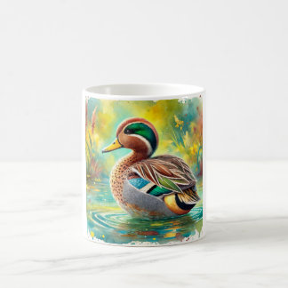 Yellowbilled teal 050824AREF143 - Watercolor Kaffemugg