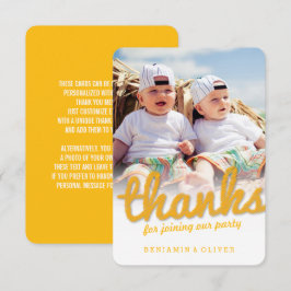 YellowBold Roligt Sketch Tack Twillingar på födels