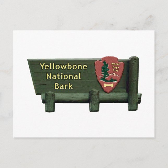 Yellowbone Hund Park Vykort (Framsida)