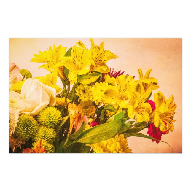 Yellowed Flowers Fototryck (Framsidan)