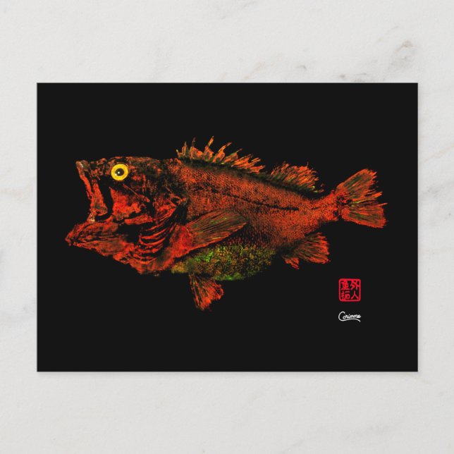 Yelloweye Rockfish - vykort (Framsida)