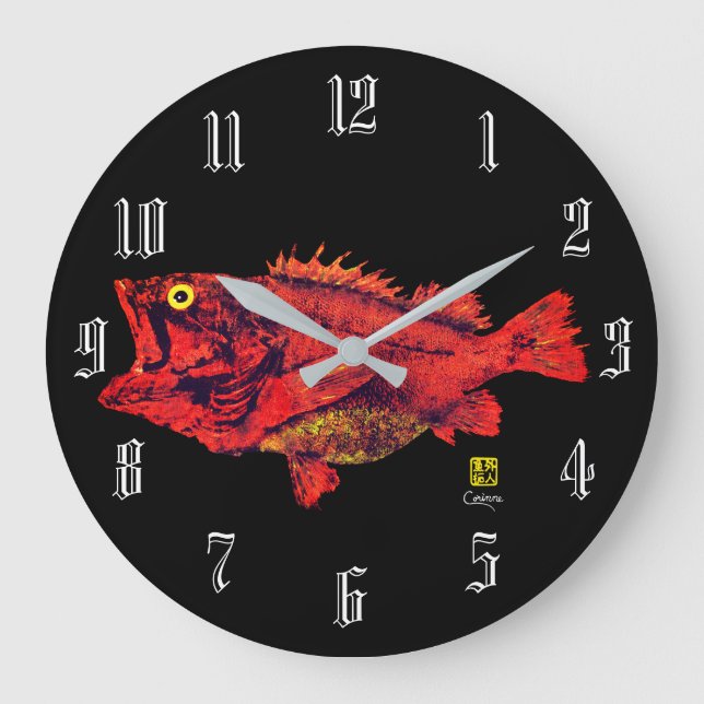 Yelloweye Rockfish - Wall Clock Stor Klocka (Framsida)