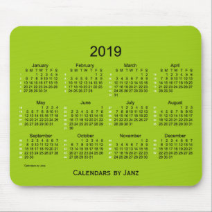Yellowgreen 52 vecka 2019 kalender vid Janz Musmatta