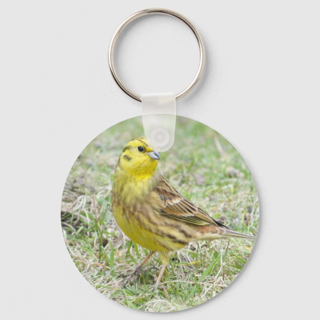 Yellowhammer Gult Bird Keychain Nyckelring (Framsida)