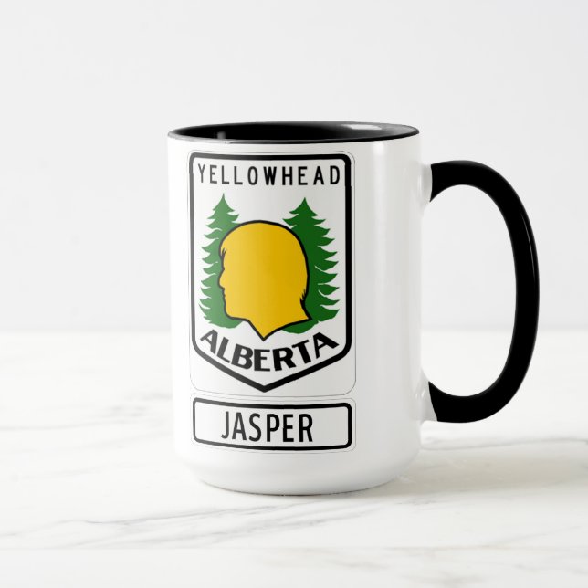 Yellowhead huvudväg - Jasper, Alberta Mugg (Höger)