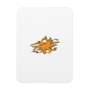 Yellowish Orange, Orangy Gult dekorativ Magnet