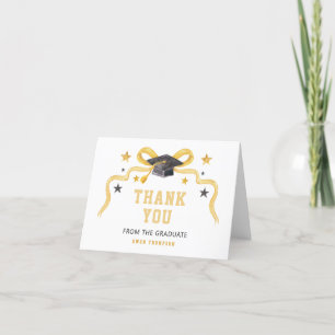 Yellowk Ribbon Coquette Studenten Tack Kort