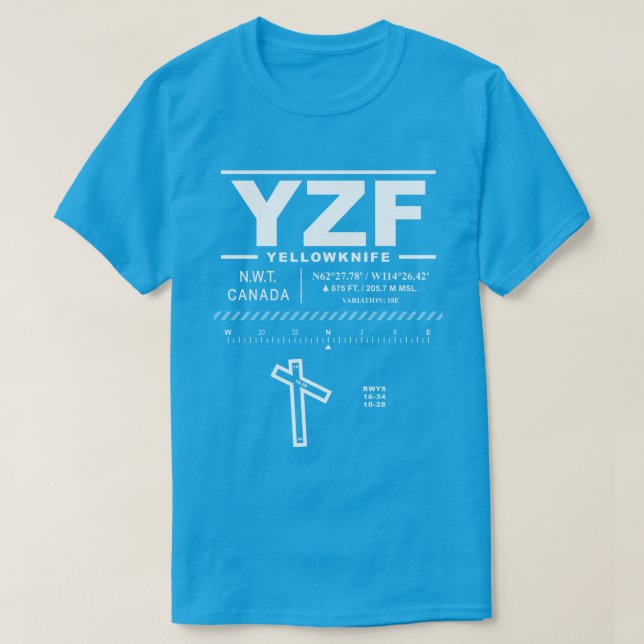 Yellowkniv Airport YZF T-Shirt (Design framsida)