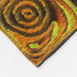 Yellowska kvadrater och cirklar i rostliknande mos fleecefilt