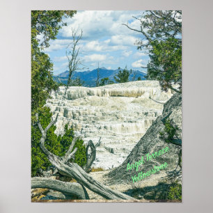 Yellowstone Angel Terrace i nationalparken Poster