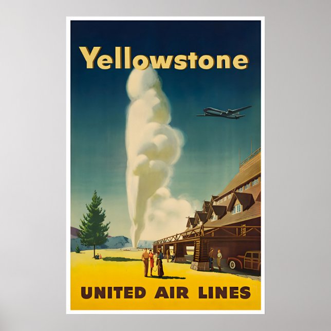 Yellowstone Art Nationalpark Poster United Print (Framsidan)
