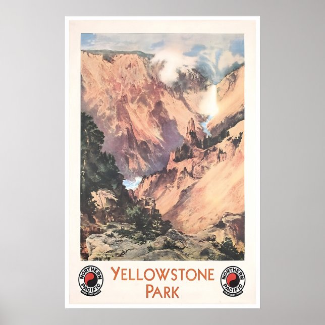 Yellowstone Art Nationalpark Poster Yellowstone (Framsidan)