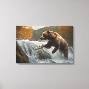 Yellowstone Bear Canvas Art