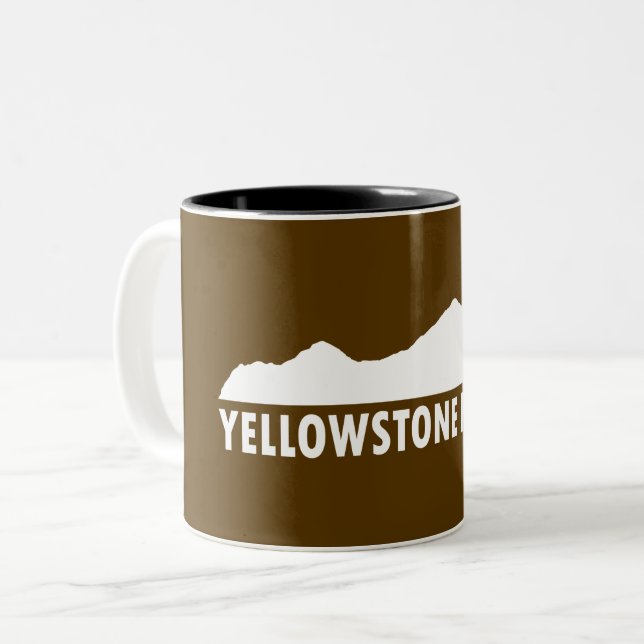 Yellowstone behar Två-Tonad mugg (Framsida vänster)