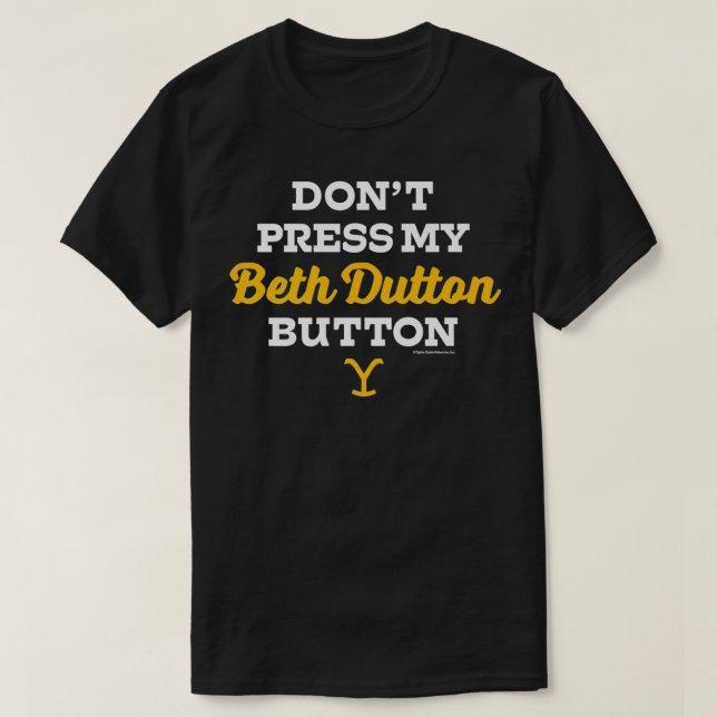 Yellowstone Beth Dutton Button Premium T Shirt (Design framsida)