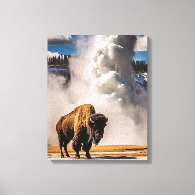 Yellowstone Bison Canvas Art (Framsida)