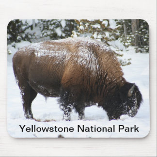 Yellowstone Bison i vintern Mousepad Musmatta