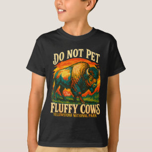 Yellowstone bison nationalpark rolig vilda djur t shirt