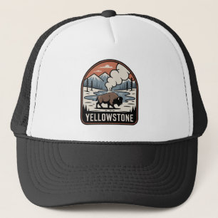 Yellowstone Bison Retro Park-märke Keps
