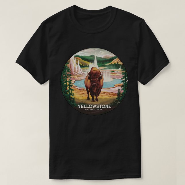 Yellowstone Bison T Shirt (Design framsida)