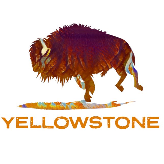 Yellowstone Bison T Shirt (Skapare uppladdad)