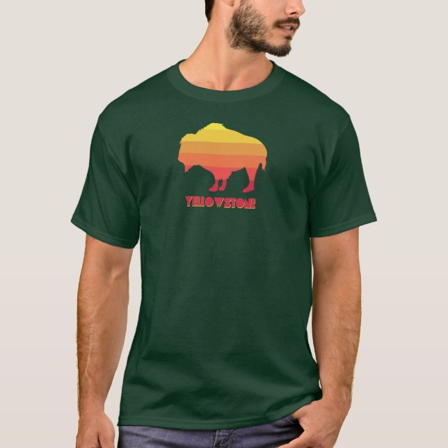 Yellowstone Bison T Shirt (Framsida)