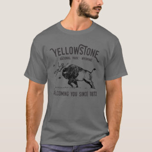 Yellowstone Bison Toss nationalpark Wyoming T Shirt