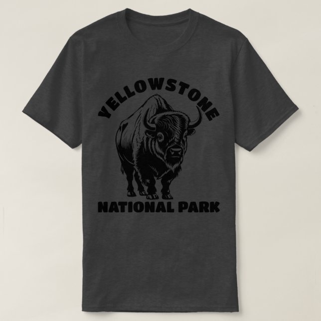 Yellowstone Bison TShirt T Shirt (Design framsida)
