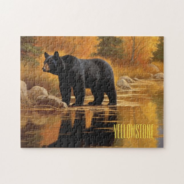 Yellowstone Black Bear Game Puzzle Pussel (Horisontell)