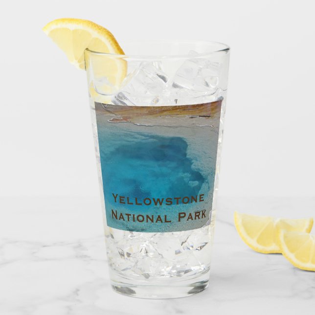 Yellowstone Blue Hett Vår Bassäng nationalpark Glaskopp (Framsida Ice)