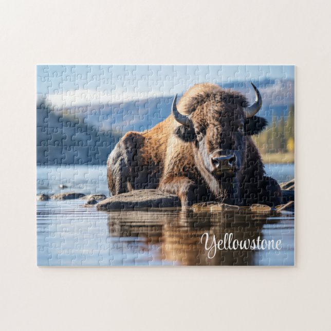 Yellowstone Buffalo Jigszle Puzzle Pussel (Horisontell)