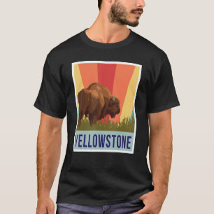 Yellowstone Buffalo Wyoming nationalpark Souvenir T Shirt