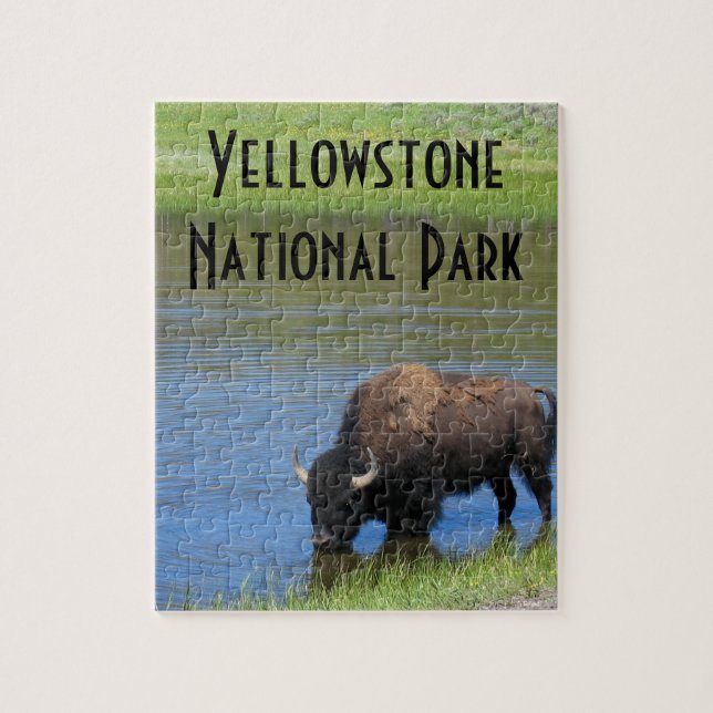 Yellowstone buffelsouvenir pussel (Vertikal)