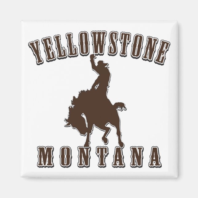 Yellowstone-Cowboy Magnet (Framsidan)