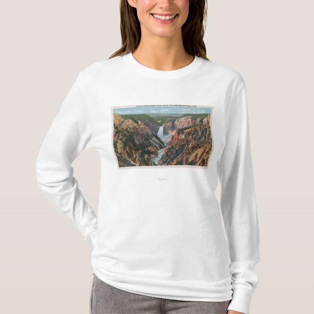 Yellowstone den WYfrom konstnären pekar Tee Shirt (Framsida)