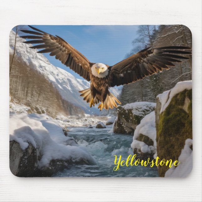 Yellowstone Eagle Mouse Pad Musmatta (Framsidan)