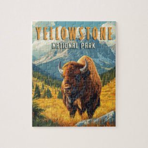 Yellowstone: En Retro Travel Pussel