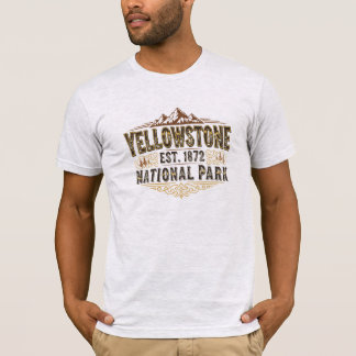 Yellowstone Est. 1872 Heritage Typography Mountain T Shirt