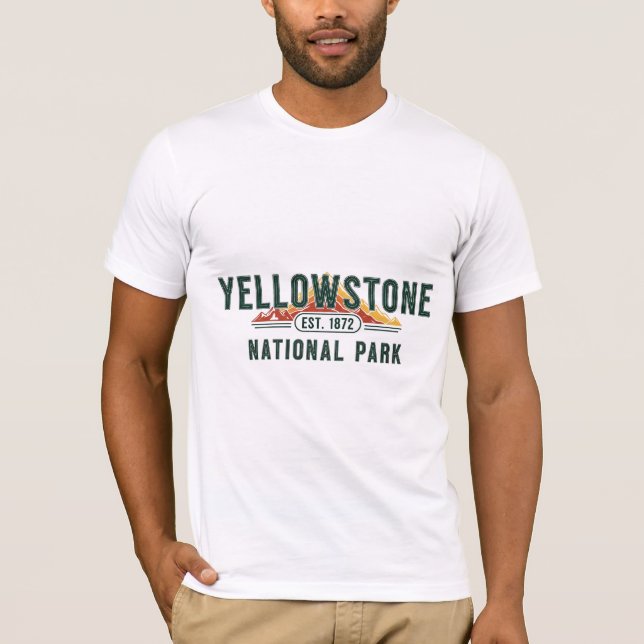 Yellowstone Est. 1872 Old Faithful Vintage Park T Shirt (Framsida)