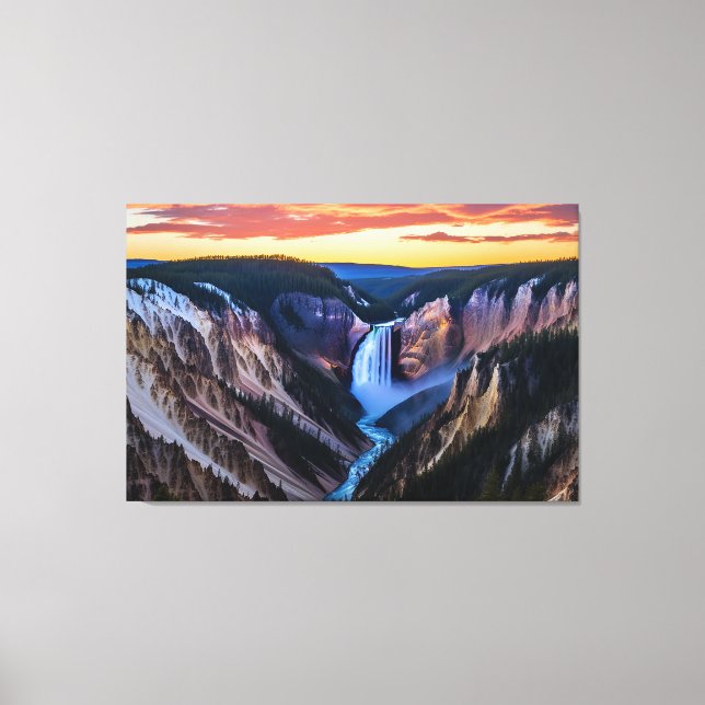 Yellowstone Falls Canvas Art (Framsida)