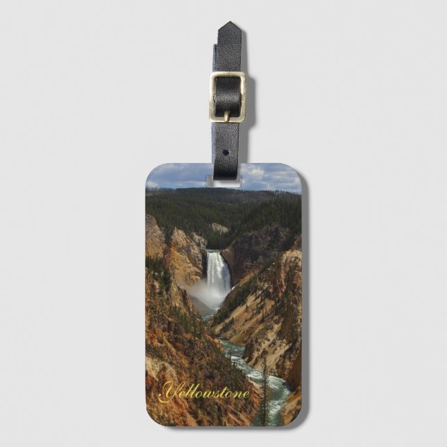 Yellowstone Falls Luggage Tag Bagagebricka (Framsida vertikal)
