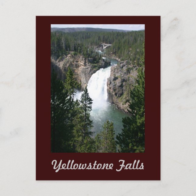 Yellowstone Falls Vykort (Framsida)