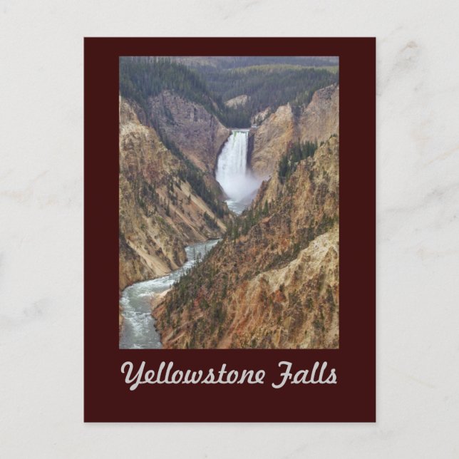 Yellowstone Falls Vykort (Framsida)