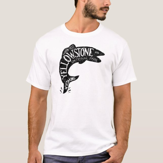 Yellowstone fiske tee shirt (Framsida)