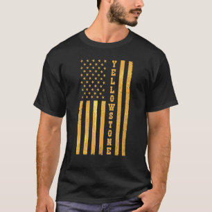 Yellowstone Flagga USA National Culture Nature Mou T Shirt