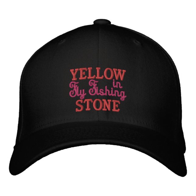 Yellowstone Flygfiske-Embroized Baseball Cap Broderad Keps (Framsida)