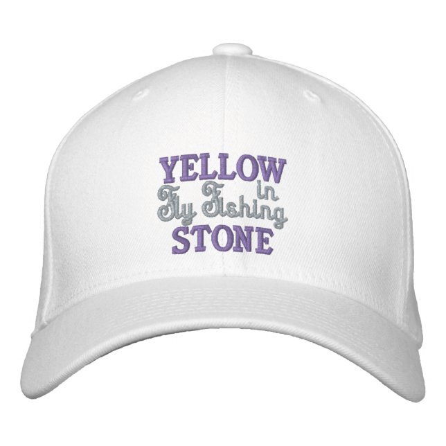 Yellowstone Flygfiske-Embroized Baseball Cap Broderad Keps (Framsida)
