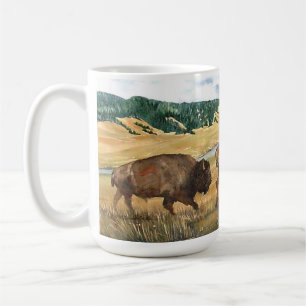 Yellowstone för Hayden dalBison nationalpark Kaffemugg