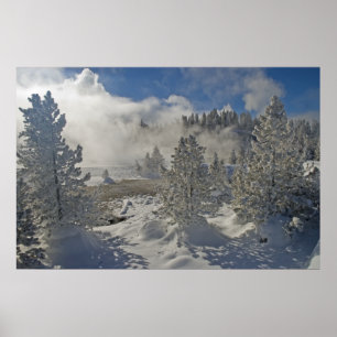 Yellowstone för Norris Geyserhandfat nationalpark Poster