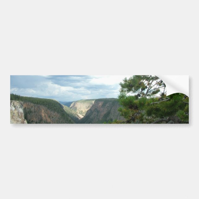 Yellowstone-fotografi, visar vatten fall, träd.. bildekal (Framsidan)